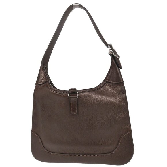 Hermes Chocolat Evercalf Trim 24 Handbag 17P□I 195202 - Picture 2 of 10